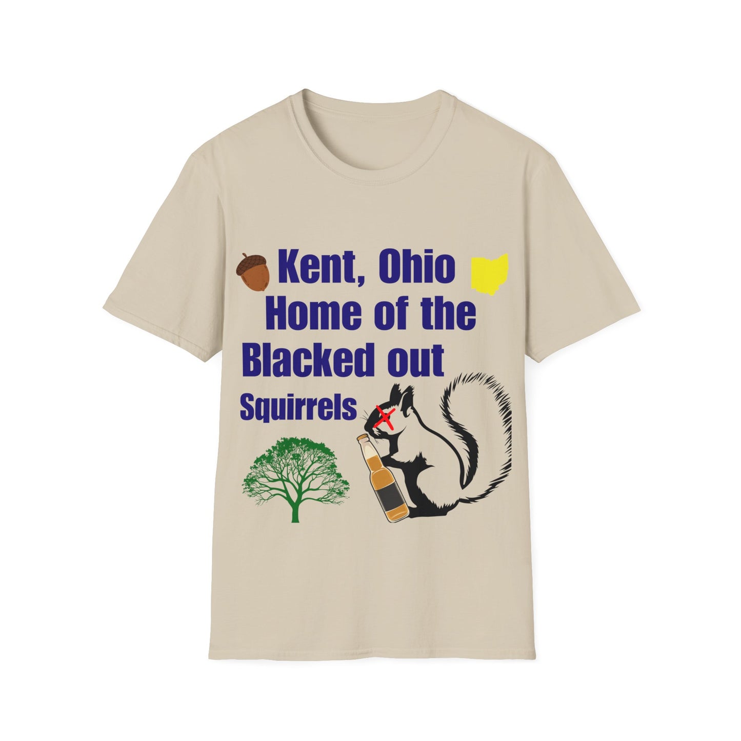 Kent, Ohio Blacked out Squirrels Shirt